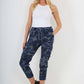Italian Drawstring Camo Side Pockets Cargo Trousers