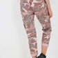 Italian Drawstring Camo Side Pockets Cargo Trousers