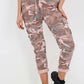 Italian Drawstring Camo Side Pockets Cargo Trousers