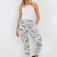 Italian Drawstring Camo Side Pockets Cargo Trousers
