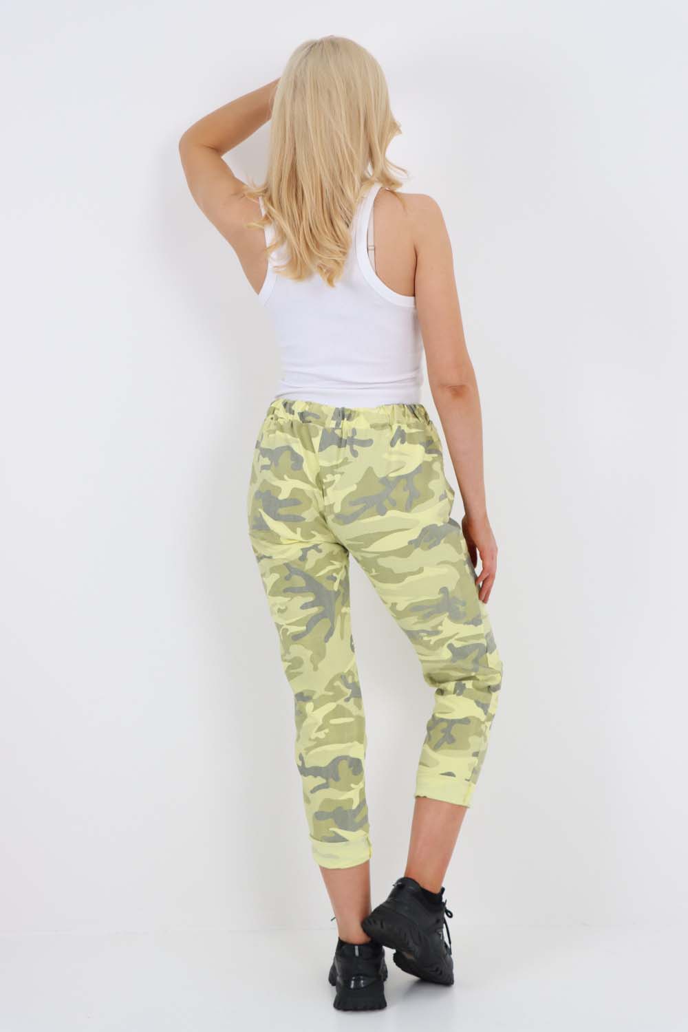 Italian Drawstring Camo Side Pockets Trousers