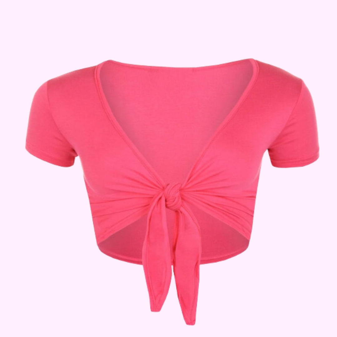 Cap Sleeve Tie Up Crop Shrug