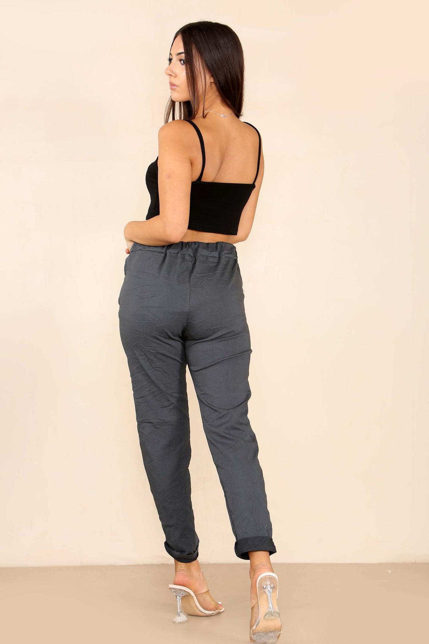 Italian Glitter Drawstring Waistband Magic Pants