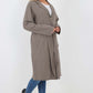 Italian Front Button Fastening Longline Cotton Cardigan