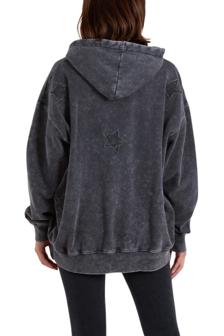 Star Acid Wash Hoodie