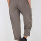 Italian Pleated Cotton Trousers With Side Pockets
