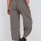 Italian Drawstring Hem Cotton Trousers With Side Pockets