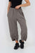 Italian Drawstring Hem Cotton Trousers With Side Pockets