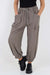 Italian Drawstring Cotton Harem Trousers With Side Pockets