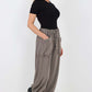 Italian Drawstring Cotton Harem Trousers With Side Pockets