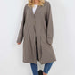 Italian Front Button Fastening Longline Cotton Cardigan
