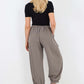 Italian Drawstring Cotton Harem Trousers With Side Pockets