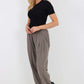 Italian Pleated Cotton Trousers With Side Pockets