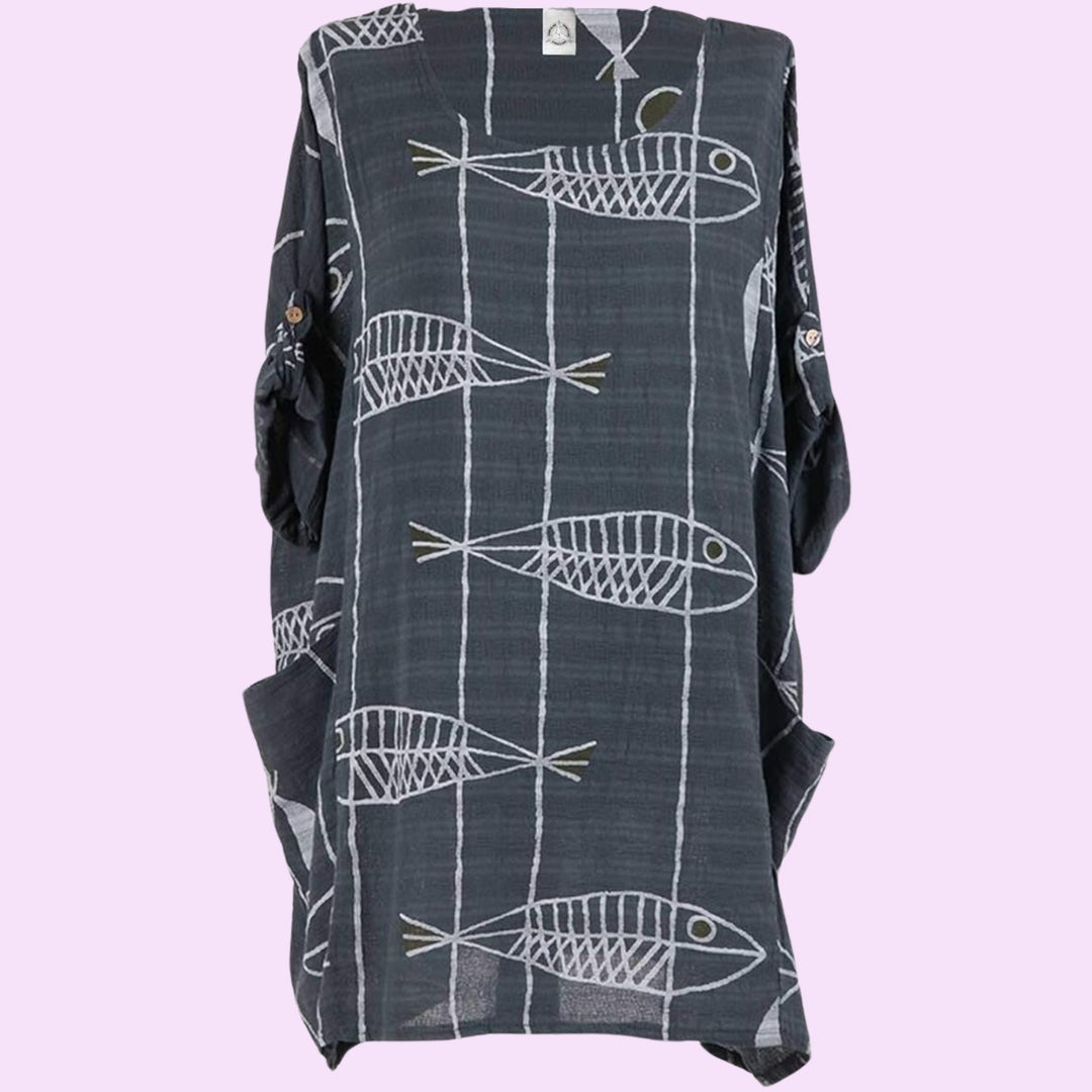 Italian Fish Print Top