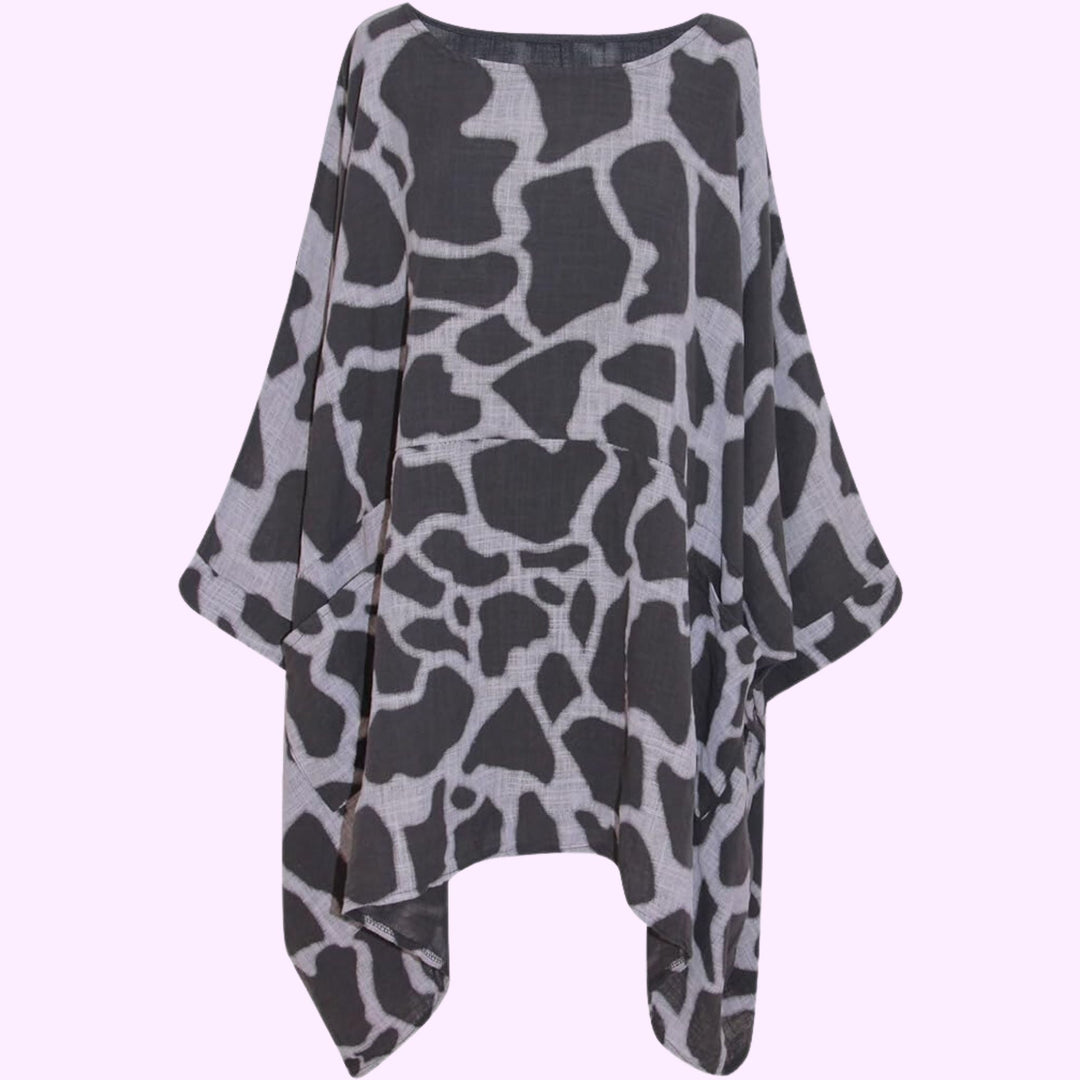 Italian Animal Print Tunic Top