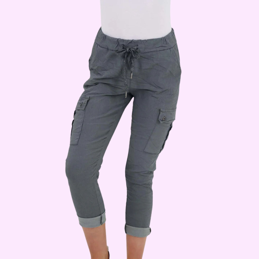 Italian Drawstring Waistband Magic Cargo Trouser