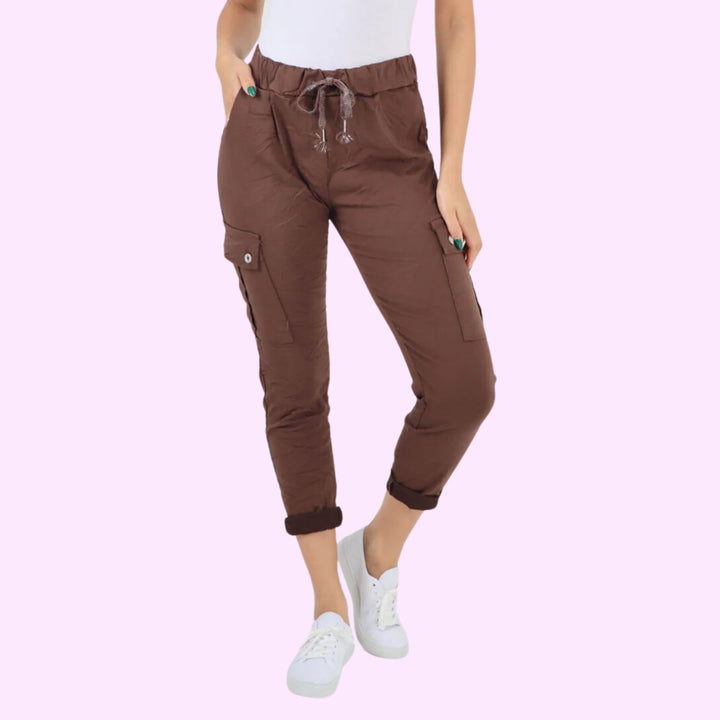 Italian Drawstring Waistband Magic Cargo Trouser