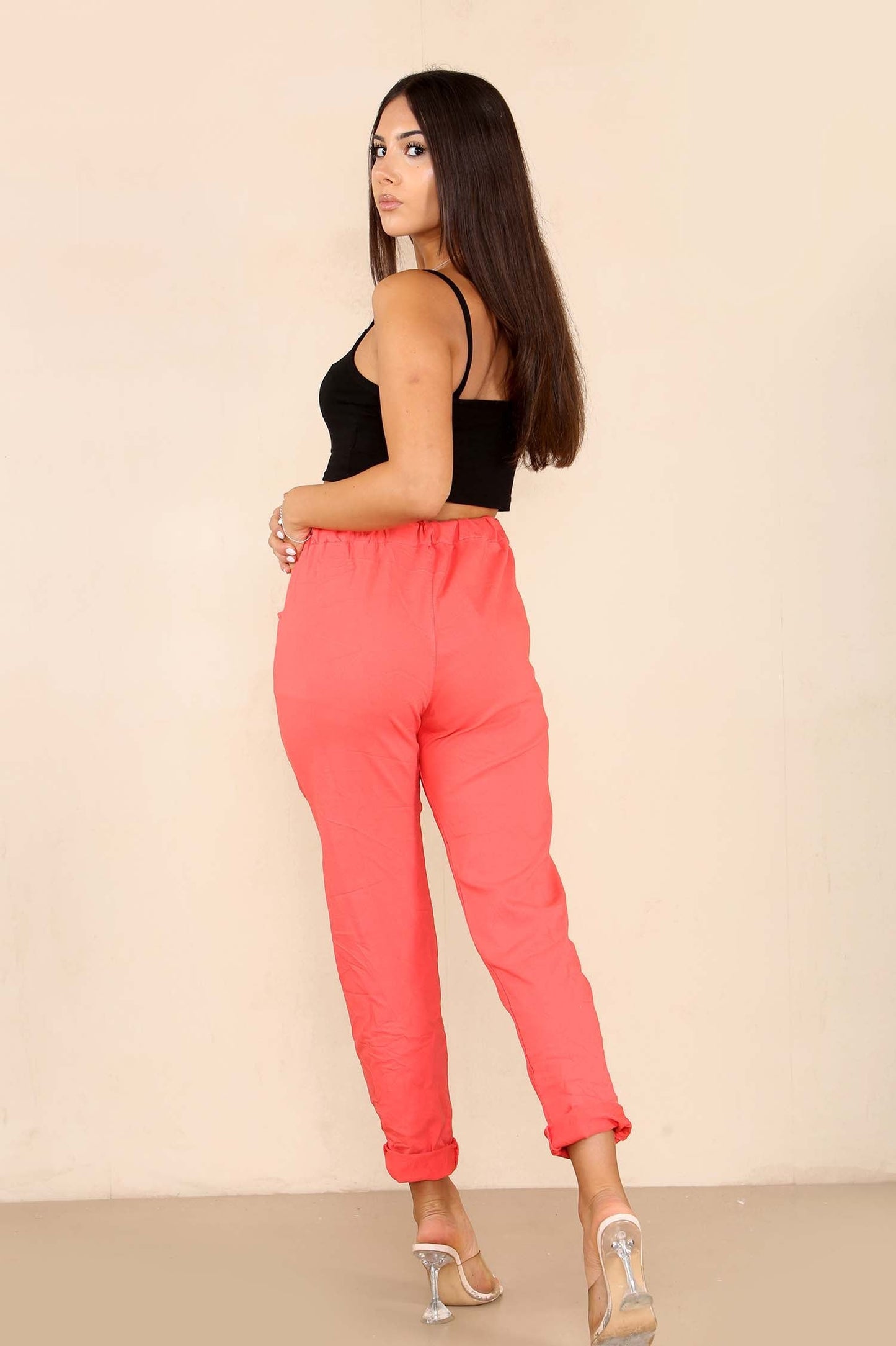Italian Glitter Drawstring Waistband Magic Pants