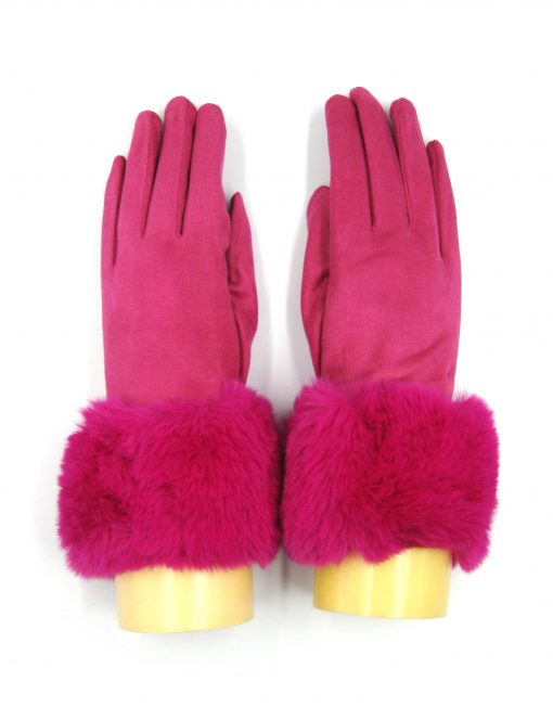 Plain Fur Trim Gloves