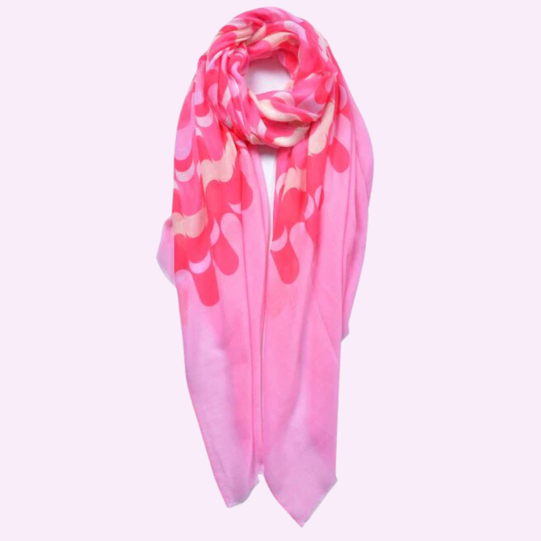 Wave Patten Print Scarf