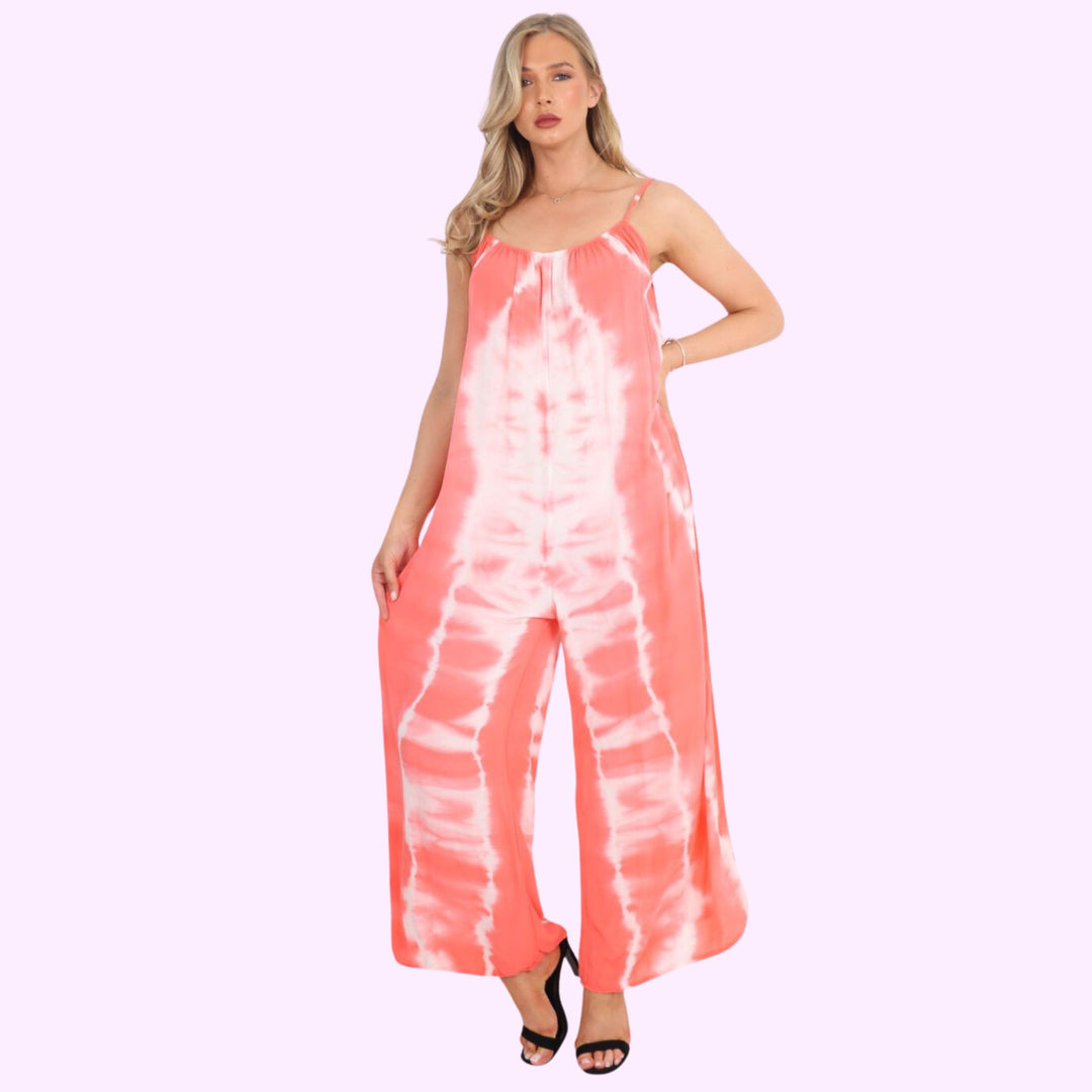 Italian Tie Dye Print Jumpsuit