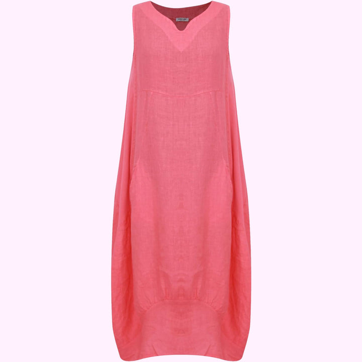 Sleeveless V-Neck Linen Maxi