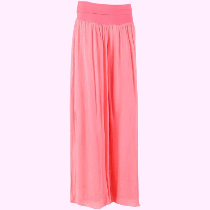 Italian Elasticated Waist Silk Trousers