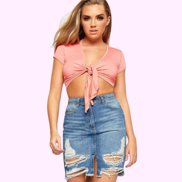 Cap Sleeve Tie Up Crop Shrug