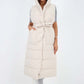 Italian Belted Hooded Long Gilet