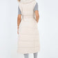 Italian Belted Hooded Long Gilet