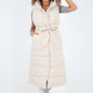 Italian Belted Hooded Long Gilet