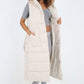 Italian Belted Hooded Long Gilet