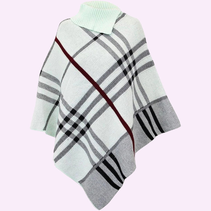 Tartan Check Poncho Top