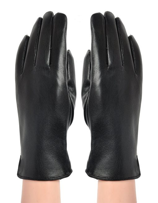 Plain Soft Faux Leather Glove