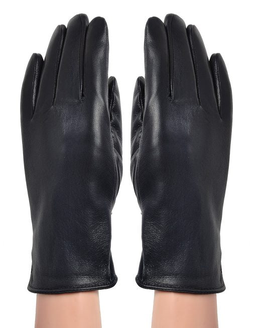 Plain Soft Faux Leather Glove