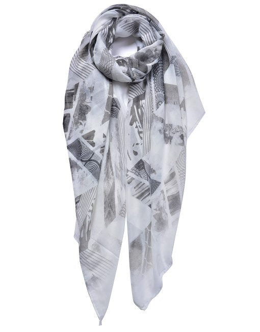 Circle Fragments Patten Print Scarf