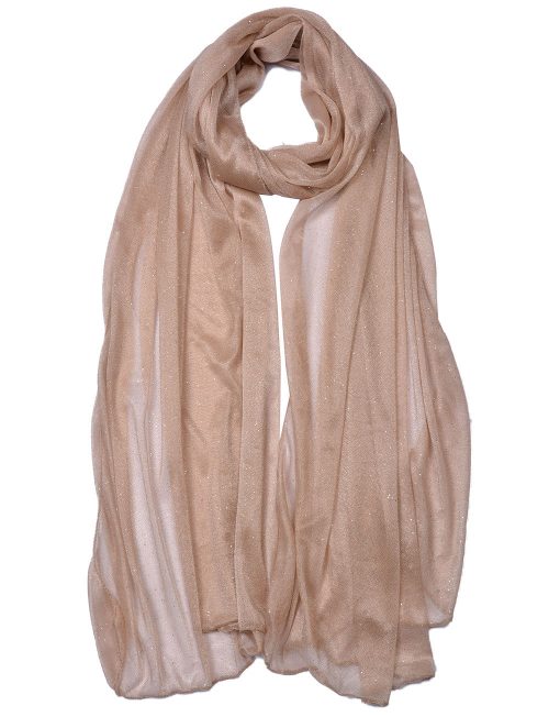 Silver Glitter Plain Scarf