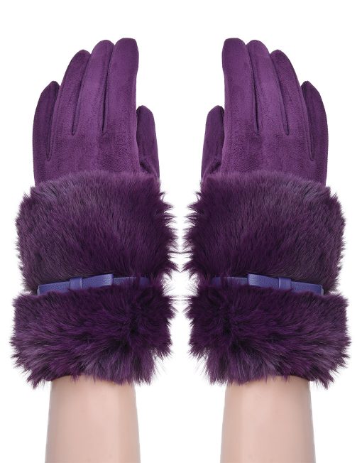 Plain Fur and Band Glove