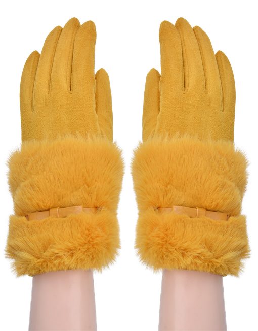 Plain Fur and Band Glove