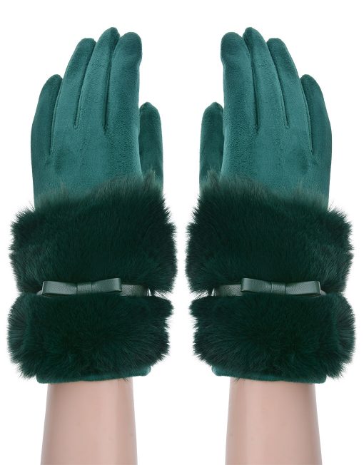 Plain Fur and Band Glove