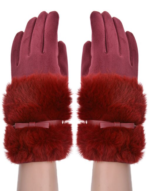 Plain Fur and Band Glove