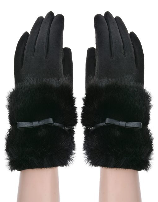 Plain Fur and Band Glove