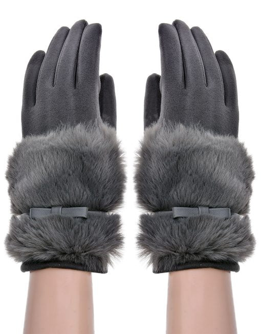 Plain Fur and Band Glove