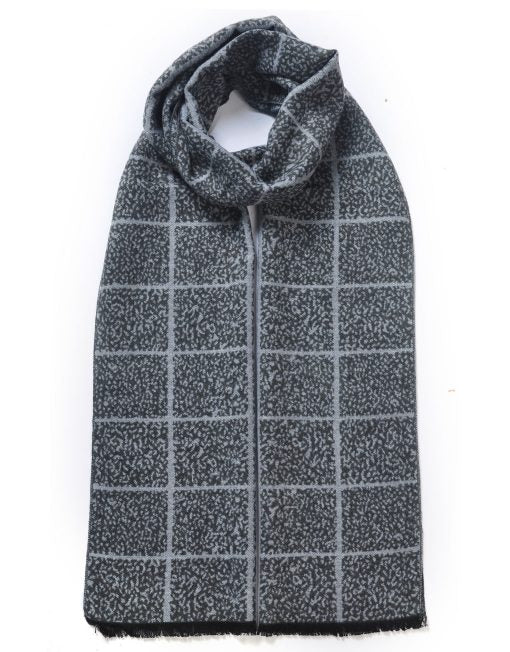 Hazy Dots Grid Pattern Men Scarf