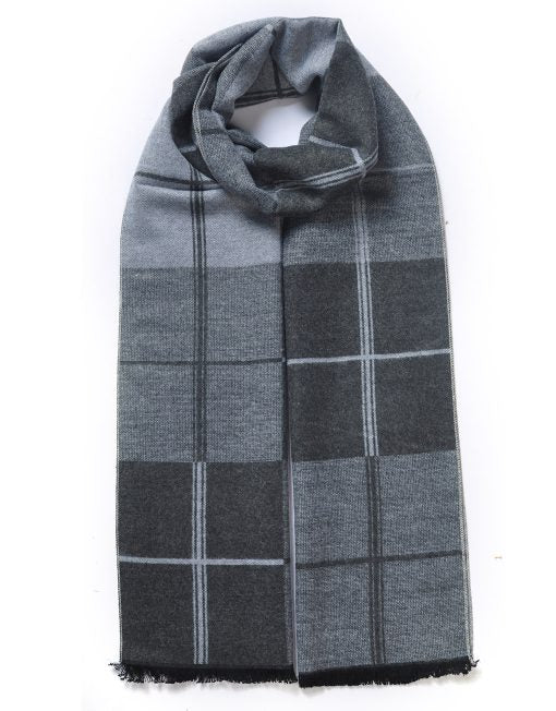 Aligned Check Pattern Men Scarf