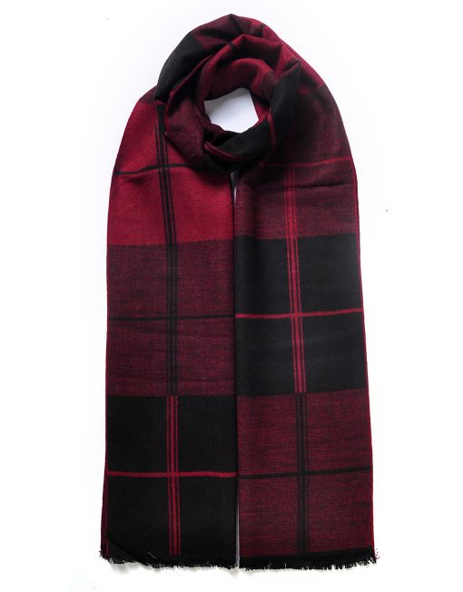 Aligned Check Pattern Men Scarf