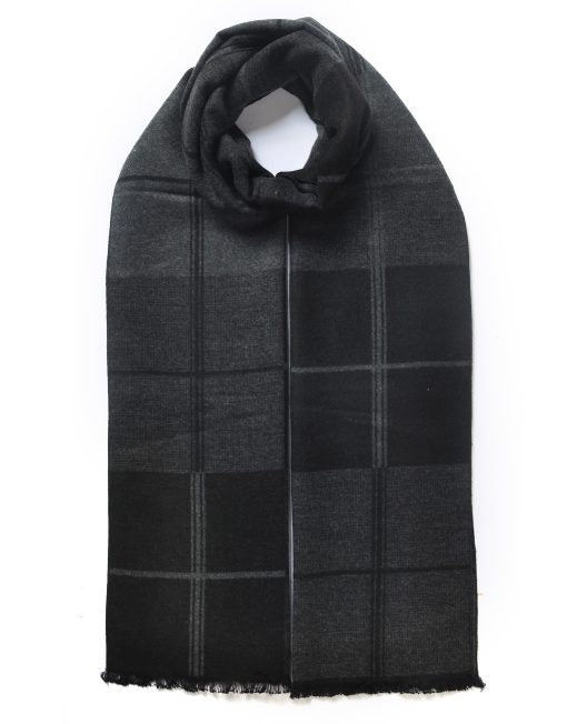 Aligned Check Pattern Men Scarf