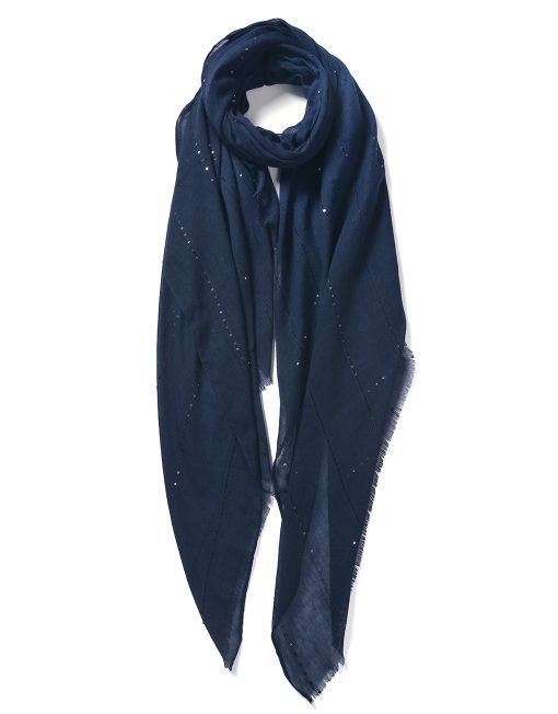 TR Glitter Line Plain Scarf