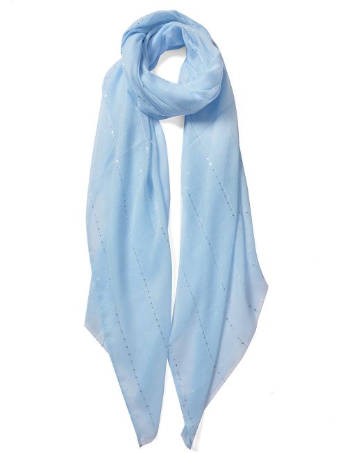 TR Glitter Line Plain Scarf