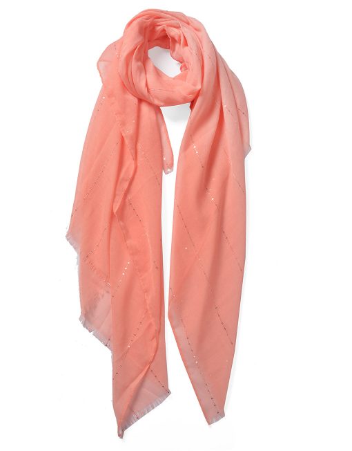 TR Glitter Line Plain Scarf